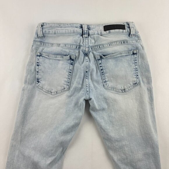 CJ Black Jeans Womens 28/30 Skinny Flex Blue Light Was distressed - Picture 10 of 13